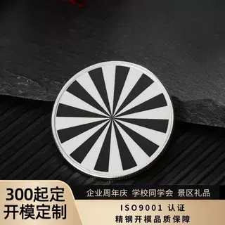 双面印刷烤漆纪念币定制 跨境贸易uv彩喷硬币金属纪念金银币定做