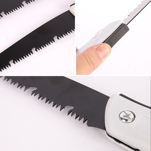 Multifunctional folding saw Portable alloy steel woodworking hand saw Garden household folding saw Outdoor convenient garden saw