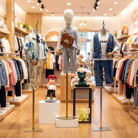 儿童模特道具半身童装服装店男女小孩衣服展示架带头人台模特架子