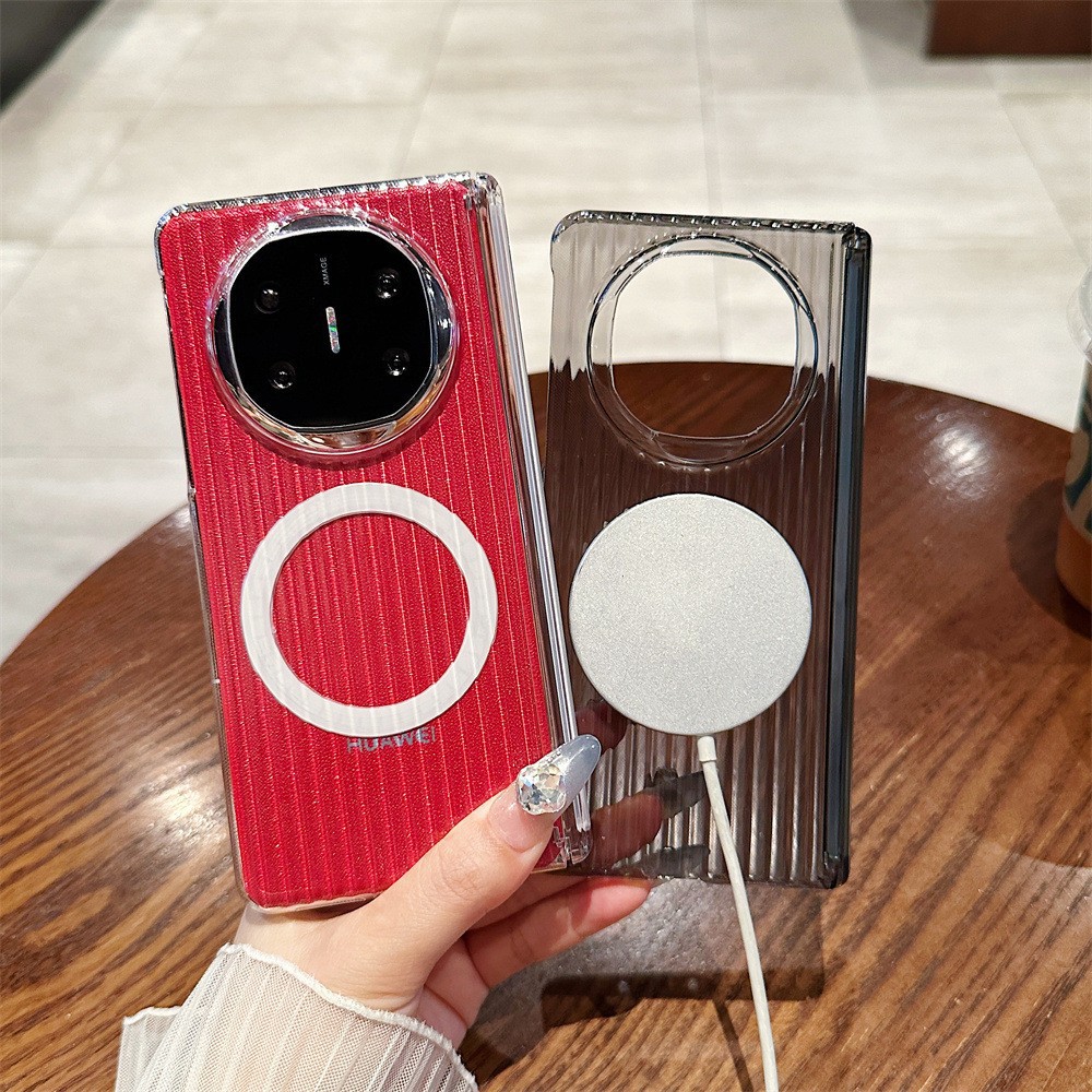 Suitable for Huawei Matex5 Mobile Phone Case Matex3 Mobile Phone Case Matex6 Mobile Phone Case Center Axis Corrugated Magnetic Suction Case