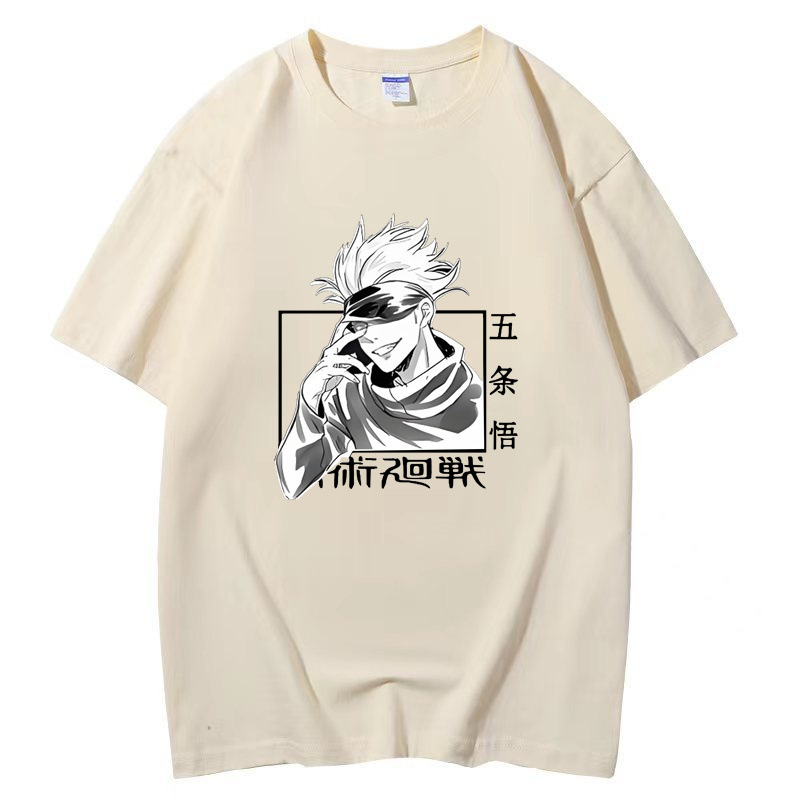 2025 New in stock Gothic Style Anime Girl T-Shirt Manga Japanese Anime Jujitsu Graphic Short Sleeve T-Shirt for Men and Women