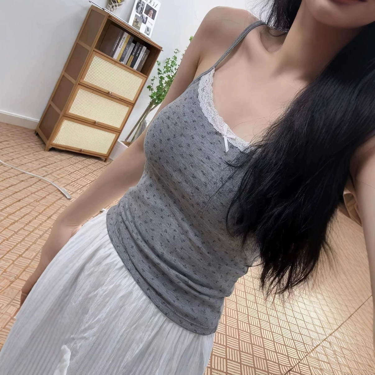 Bm Pure Desire Girl, кружевной камзол с цветочным бантом, женский летний новый тонкий короткий топ для женщин