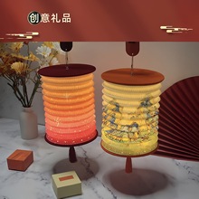 创意礼品充电折叠灯笼手提风琴灯元宵节花灯露营灯国风拍照氛围灯