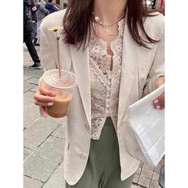 法式氛围感V领蕾丝钩花雪纺衫女秋冬配大衣内搭网纱小衫短款上衣