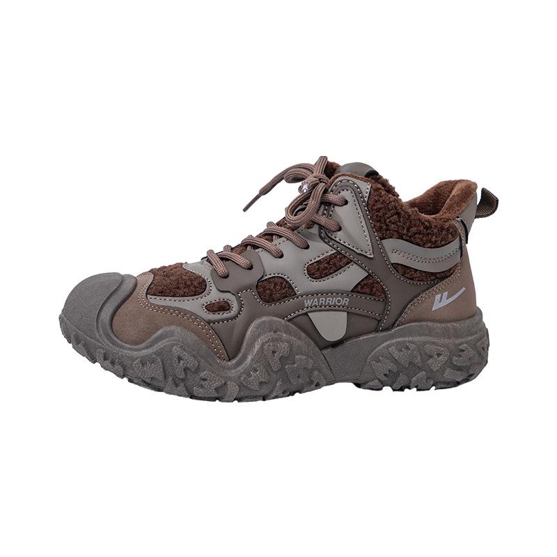 Huili High-end moda zapatos de mujer cordones de terciopelo zapatos de algodón cómodos zapatos de mujer retro versátiles zapatos cálidos