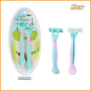 MAX manufacturer women's three-layer stainless steel manual back private part armpit hair leg hair removal suction card packaging