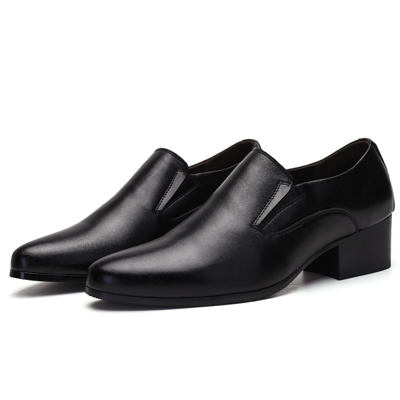 Factory direct new men's high heel 6CM pointed leather shoes leather trend increased men's shoes high heel 8cm leather shoes Factory direct new men's high heel 6CM pointed leather shoes leather trend increased men's shoes high heel 8cm leather shoes