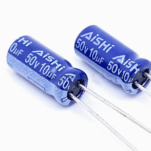 Brand new original AISHI RS50V10UF ERS1HM100D11OT aluminum electrolytic capacitor
