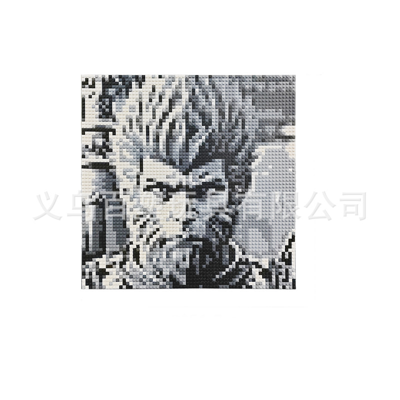 검은 신화 WUKONG 주변 빌딩 블록 수제 DIY 픽셀 페인팅 장식 퍼즐 창조적 인 남자 친구 크리스마스 선물