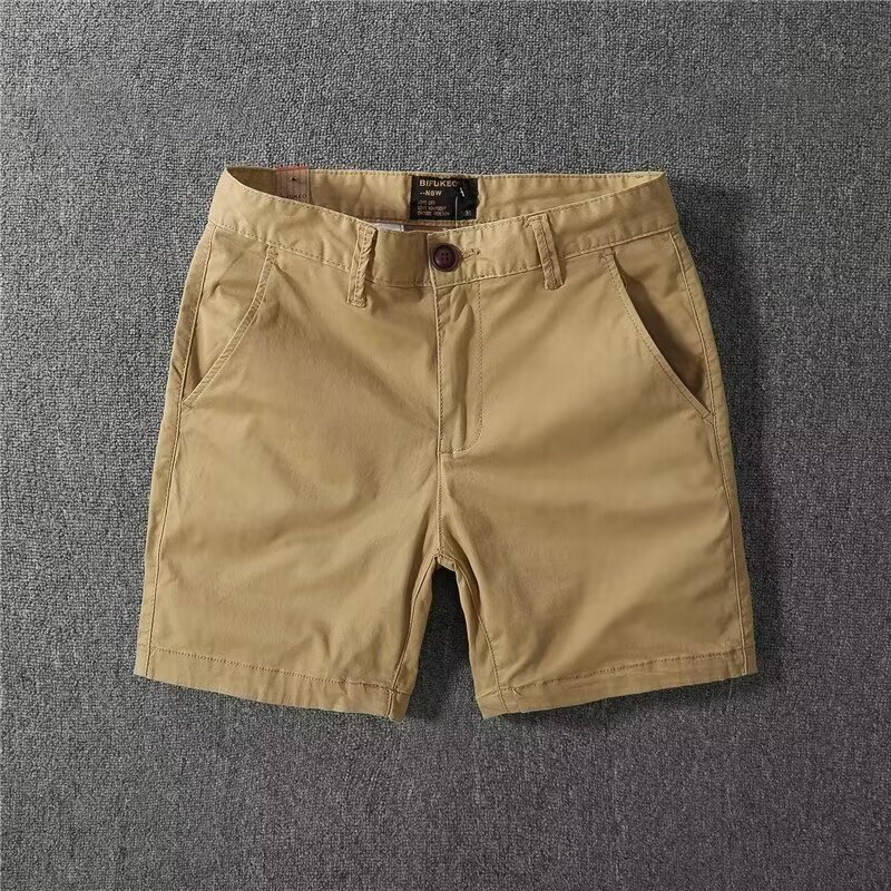 Pantalones cortos de gama alta de lujo ligero, pantalones de tres puntos para hombres, pantalones de traje de herramientas, moda empresarial británica, comercio exterior, venta al por mayor transfronteriza