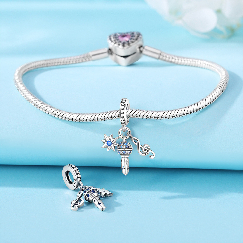 1 Piece 925 Sterling Silver Heart Shape Basketball Anchor Pendant display picture 2