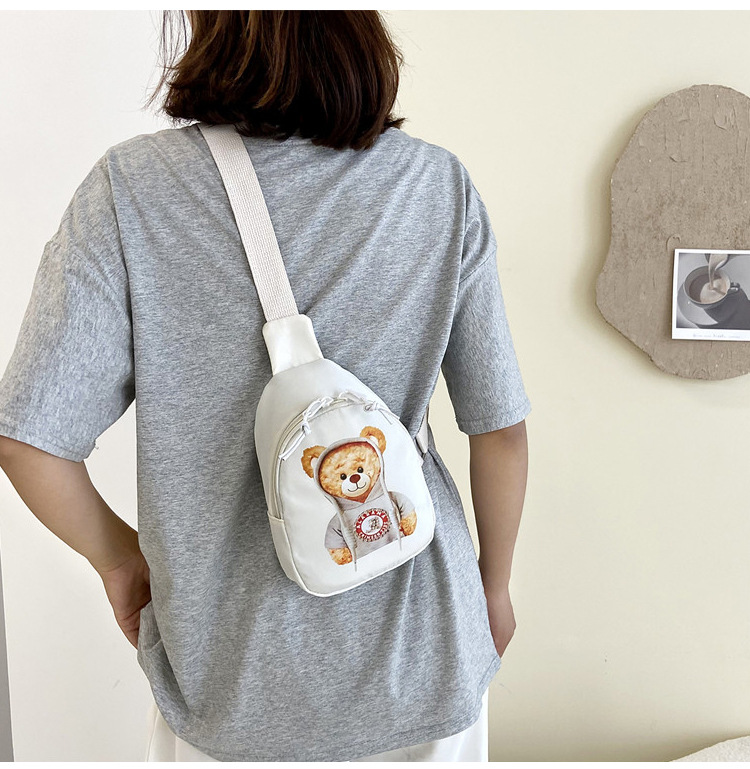 Women's crossbody bag, trendy phone anti-loss strap, fashionable and individual bag, fresh and clean canvas phone bag, single-shoulder bag undefined