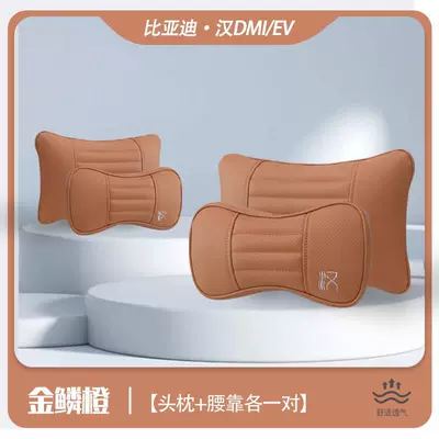 health headrest and lumbar support, Honor: Headrest - han-golden-scale-orange-headrest-and-lumbar-support-one-pair-each