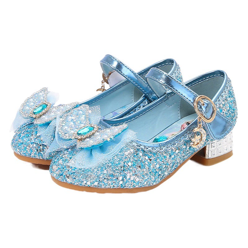 Туфли принцессы на высоком каблуке для девочек, весна-осень 2023, новая детская обувь, детская обувь Aisha, модная детская обувь для девочек