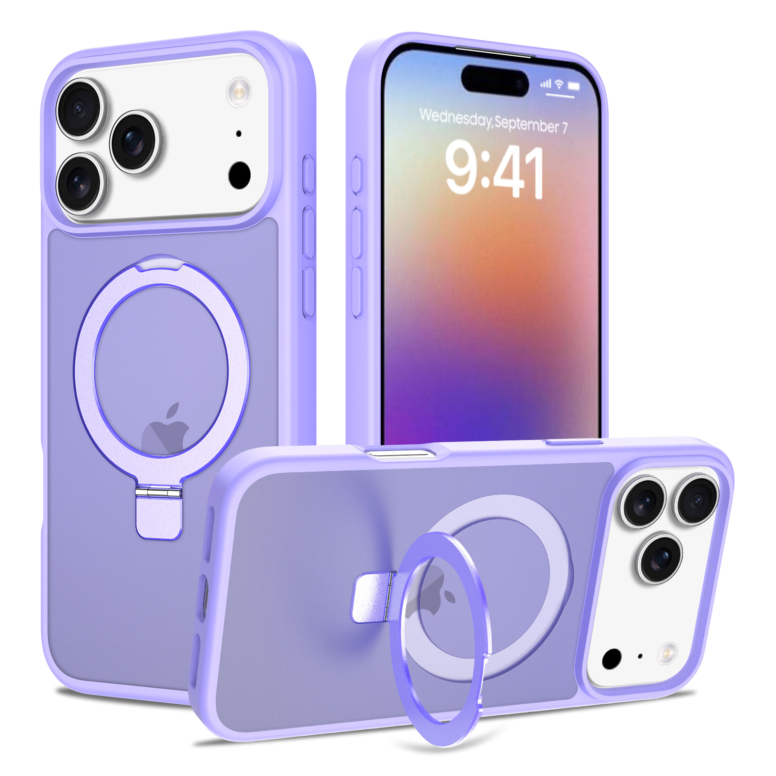 El exfoliante de la piel es adecuado para la carcasa del teléfono móvil Apple 17 Promax nuevo soporte magnético iphone17 anti-caída