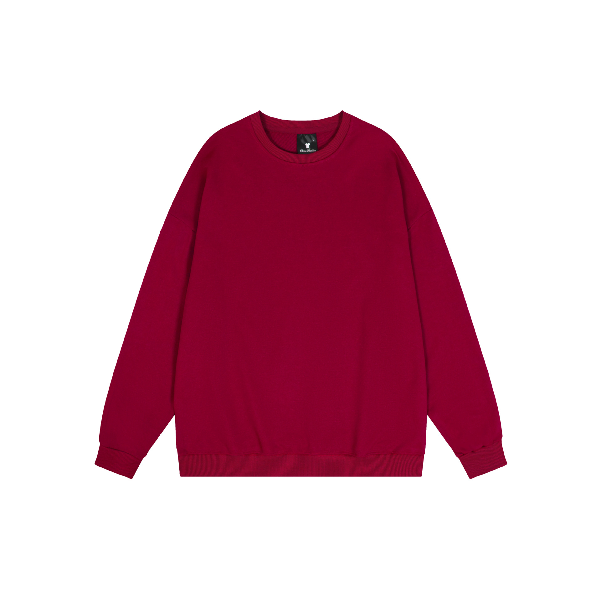 Sudadera de cuello redondo de color sólido TEMU de Amazon transfronteriza, totalmente de poliéster, unisex, manga larga, venta al por mayor directamente de fábrica.