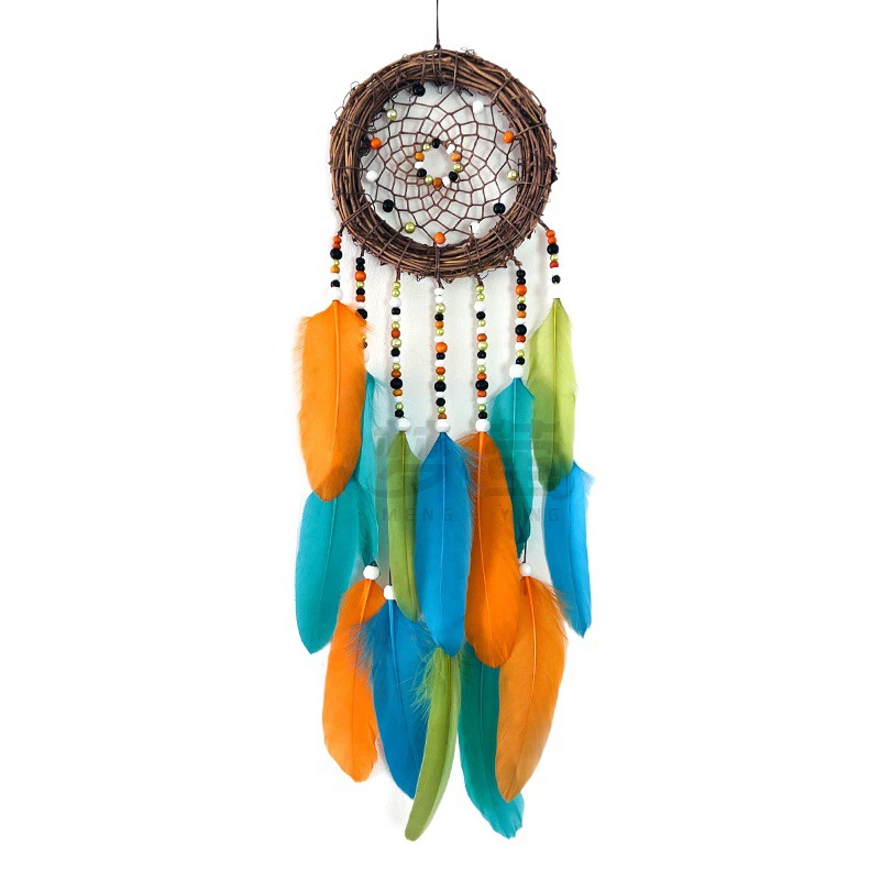 Индийский цвет ротанга Ловец снов подвесные украшения DIY ручной работы пасторальный ретро цветной кулон Внешняя торговля готовая продукция