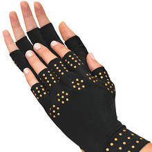 跨境半指压力手套舒适透气运动户外骑行开车训练健身防滑硅胶手套