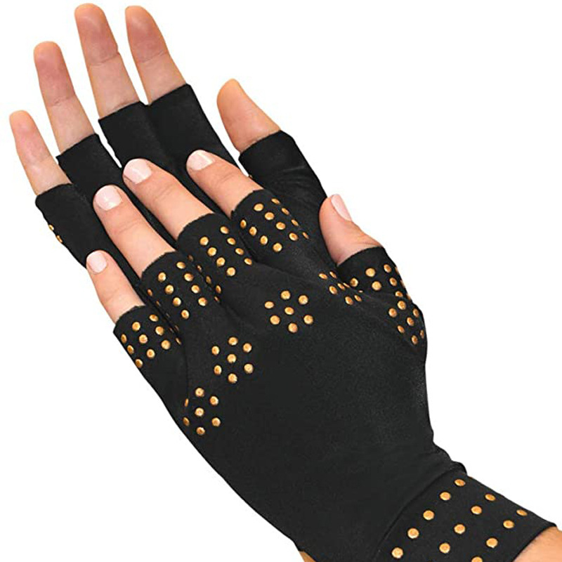 Cross-border half-finger pressure gloves, comfortable and breathable sports outdoor cycling and driving training fitness non-slip silicone gloves