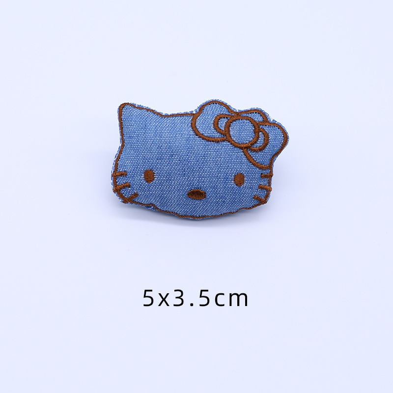 牛仔布艺充棉小猫diy饰品配件儿童蝴蝶结花朵配饰装饰品服装辅料|undefined