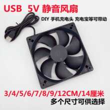 USB风扇5V充电宝/路由器/机顶盒光猫机箱小散热扇456789/12CM