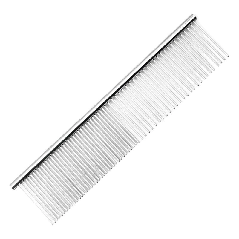 Прямые поставки с фабрики, расческа для домашних животных, прямая расческа из нержавеющей стали с гальваническим покрытием, расческа для чистки и красоты кошек и собак, готовая к продаже