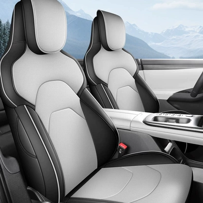 Car Seat Cover, All-Inclusive Special – Modelə uyğun (Original) oturacaq örtükləri - original-car-texture-customized-black-graynappa-leather-dedicated-car