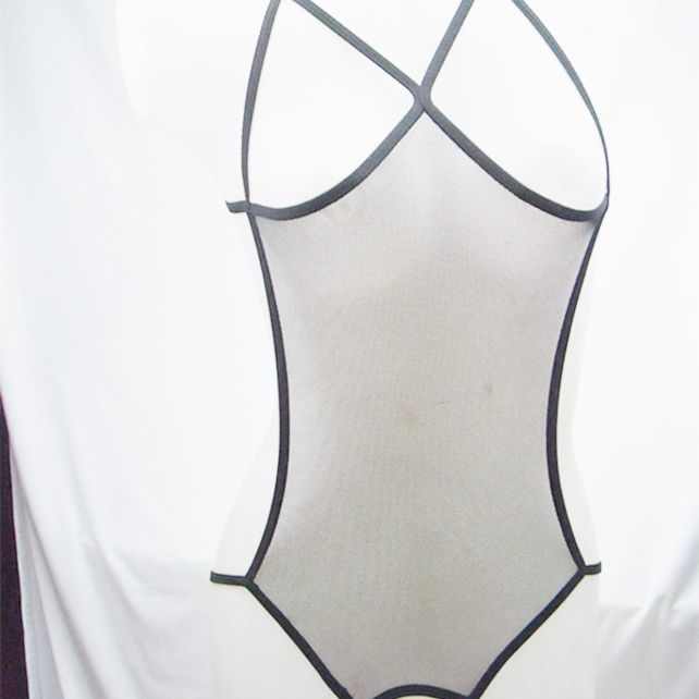Lencería sexy de mujer sexy BiB malla transparente sexy entrepierna abierta mono en stock 8012