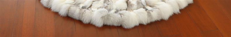 American Luxury Fox Fur Carpet Round Nordic Light Luxury Fur Villa Model Room Decoration Living Room Bedroom Carpet