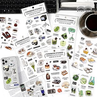PaperMore diary fragments second bullet series synthetic paper sticker retro hand account diy material sticker