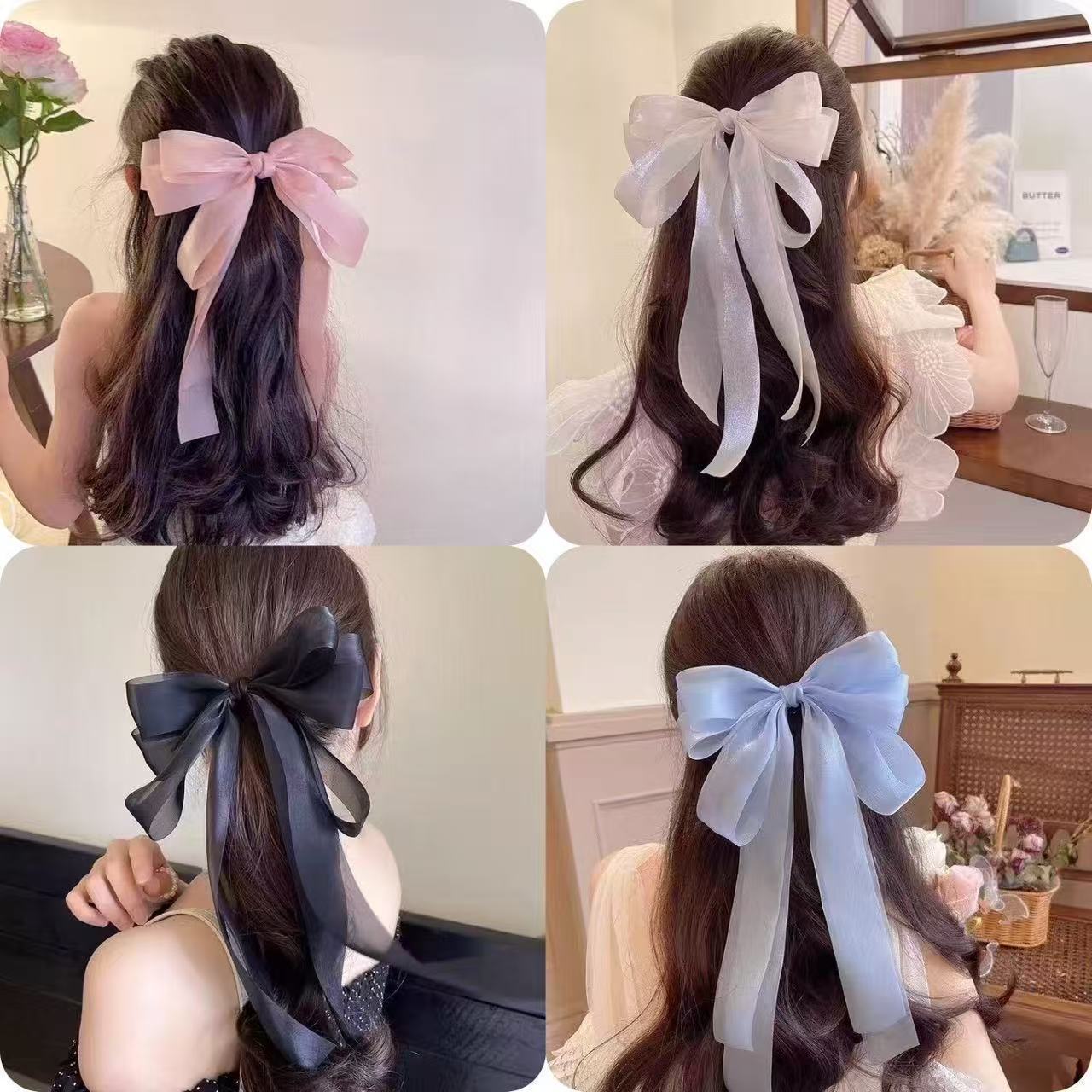 Big hair accessory with bow