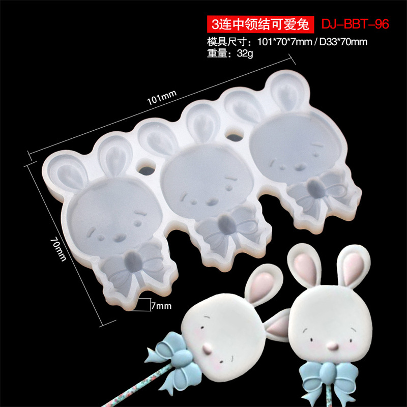 Pascua mariposa conejo huevo molde de silicona al por mayor