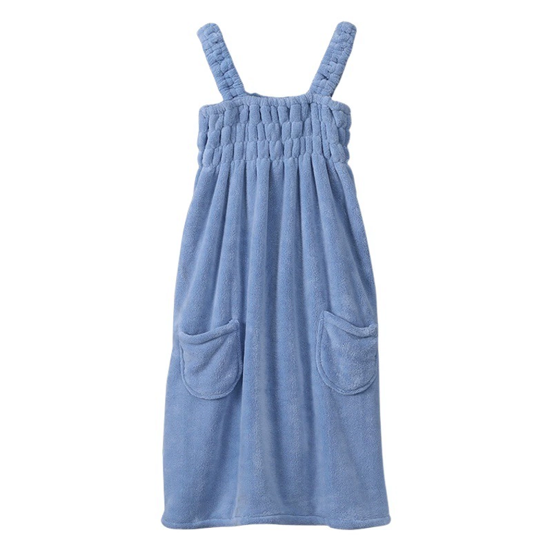 Коралловая бархатная банная юбка для женщин, впитывающая, мягкая, носимое банное полотенце, банный слинг, увеличенный жилет, утолщение дома для взрослых студентов