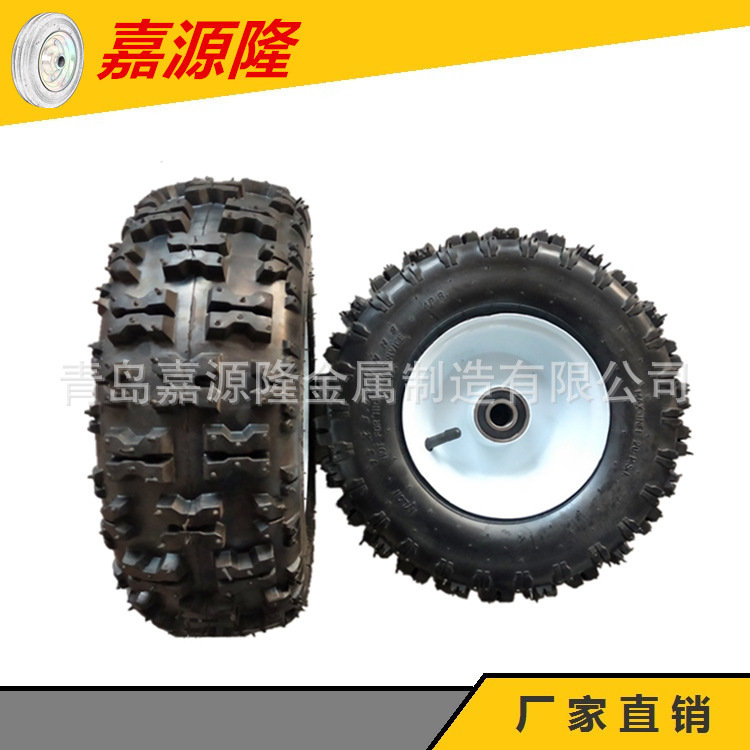 5.00-6蝴蝶花花纹轮胎5.00-6橡胶打气轮子手推车充气轮