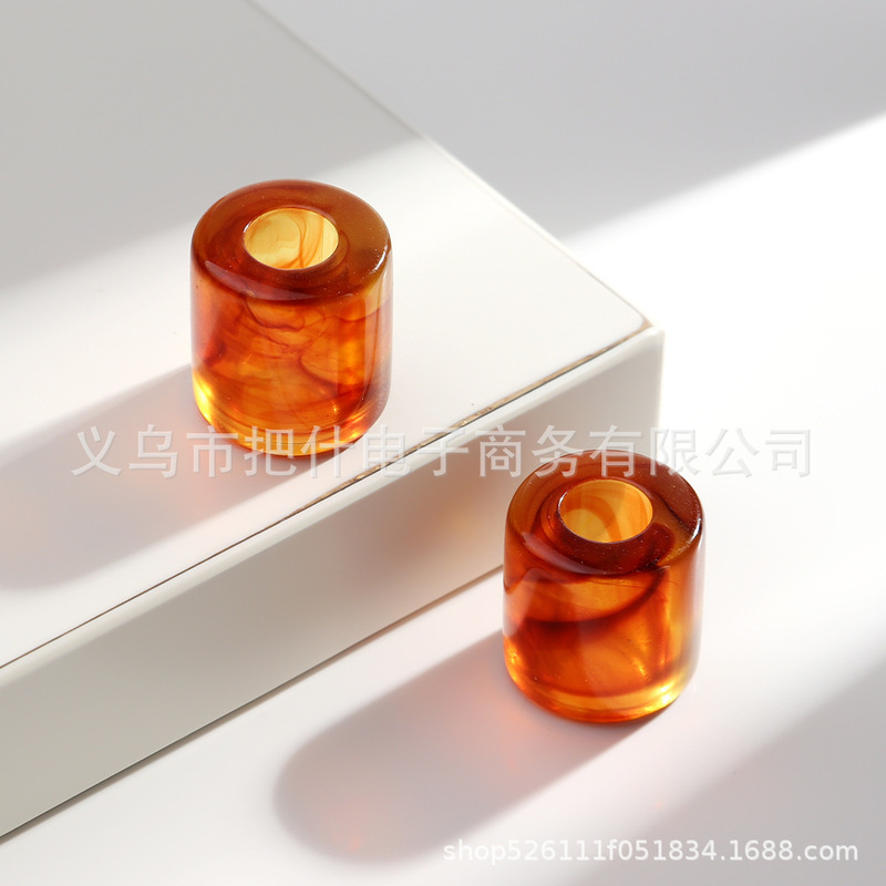 10 ピース/パック円筒形大穴 8 ミリメートルルースビーズビーズバックルロープバックル装飾 DIY ジュエリーレトロスタイルの衣類アクセサリー|undefined