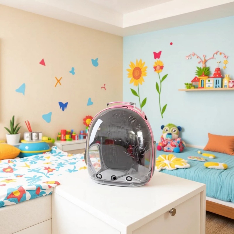 Nuevo panorama de la cápsula espacial de mascotas para gatos, bolsa de mascotas transparente portátil para gatos, mochila de caja para gatos