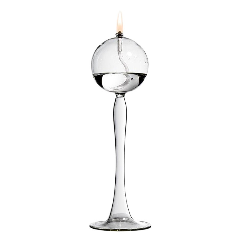 Creativo transparente hecho a mano candelabro de cristal de estilo europeo lámpara de aceite de vidrio decoración del hogar Decoración fábrica ventas directas