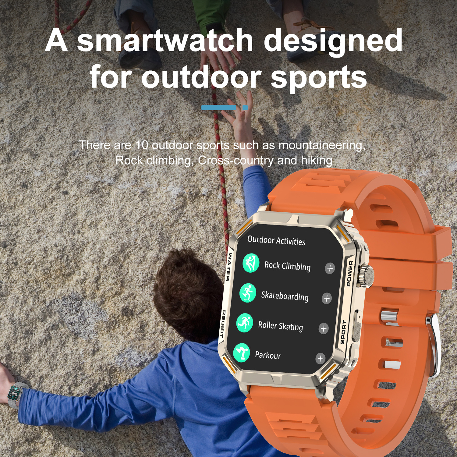 G106 Smartwatch 1,96 Zoll Outdoor Tri-Wind Motion Bluetooth_voghion.com