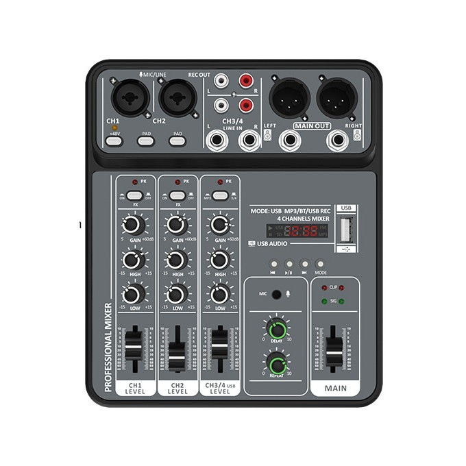 工場プライベートモデル小型4チャンネルUSB調律台録音生放送家庭用k歌会議ステージ専用|undefined