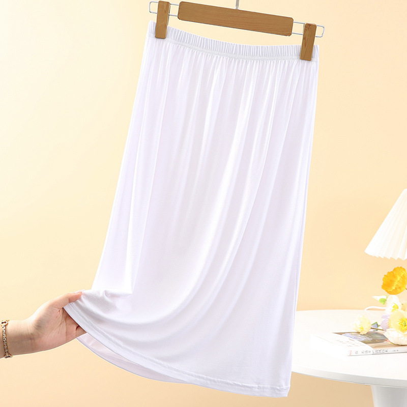 モーダルペチコートスカート、夏用アイスシルクインナー、ボトムスカート、薄手安全ペチコート、露出防止インナーショートスカート|undefined
