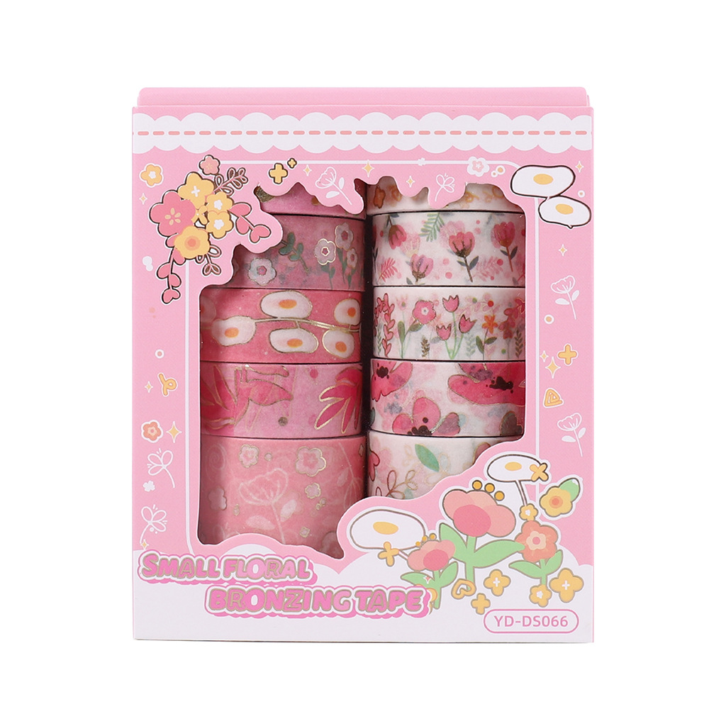96g Weight Washi Tape Stationery Type 1 Set Quantity Learning Occasion Washi Material Ditsy Floral, Flower Pattern Cute, Pastoral Style Pink Color 1 Set Ditsy Floral Flower Learning Washi Cute Pastoral Washi Tape 10