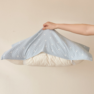 ✅ A Pair of Pure Cotton Pillow Covers with Fixed Straps and Gauze Pillow Covers with a Light Luxury Feel and Summer Anti-Head Oil Plus