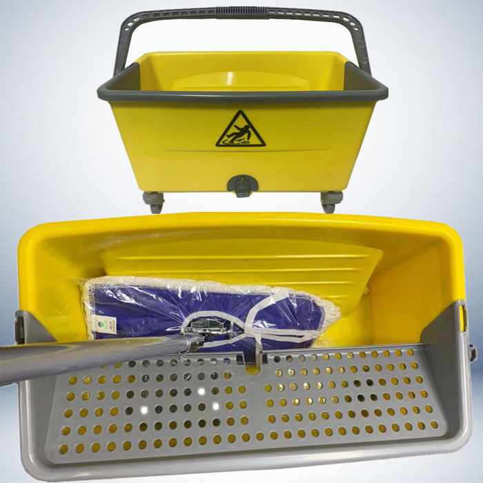 Rectangular Mop Bucket Wringer Household Dust Push Cleaning Cart Single Bucket Mop Wringer New Product