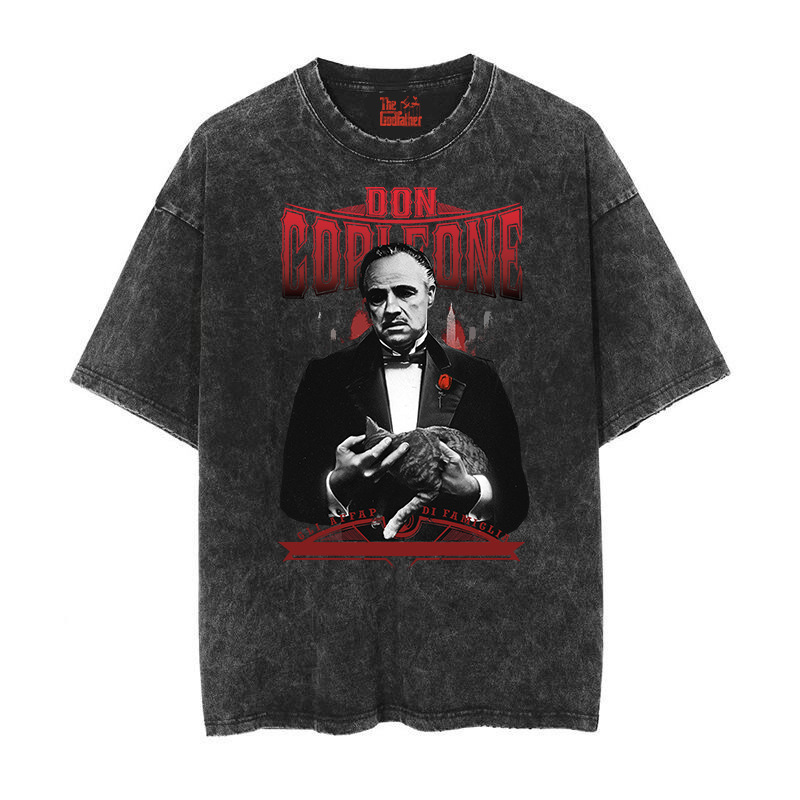 1972 Godfather Movie Logo Godfather Hollywood film distressed washed vintage batik T-shirt
