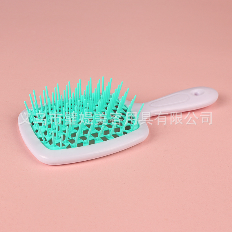 Peine Masajeador con Cojín de Aire de Malla Cuadrada de ABS para Cabello Seco y Húmedo image 24