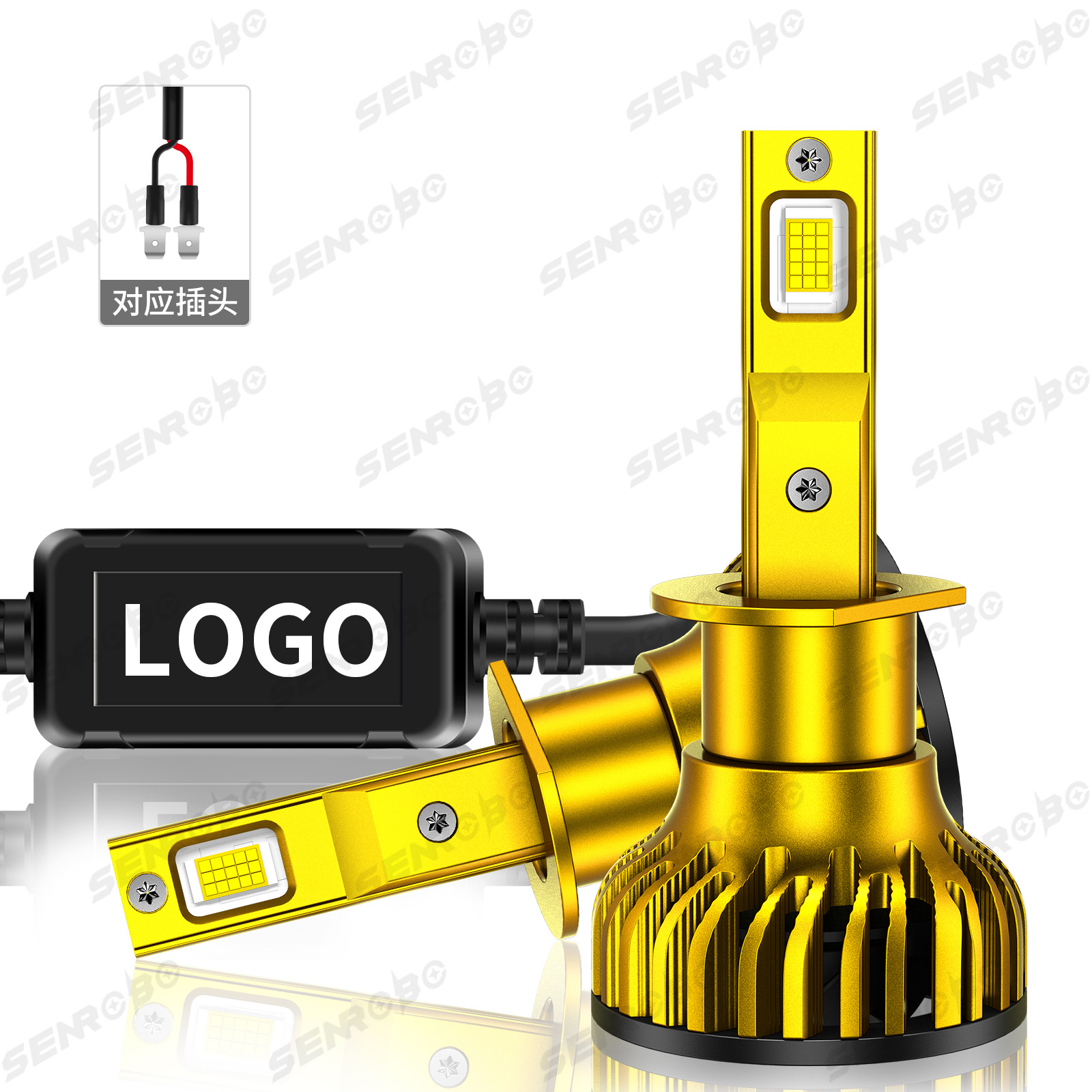 Transfronterizos de venta caliente de automóviles LED luces de automóviles super brillantes 6000K 4300K transformar iluminación delantero H4 cerca de un todo