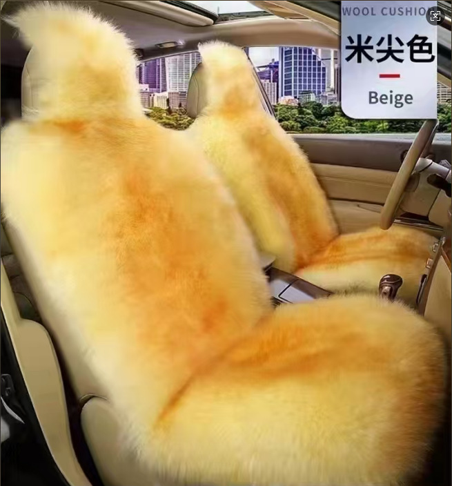 冬の車のウールクッションオーストラリア産ピュアウールカーパッド毛皮一体型ユニバーサルシートクッションシートカバー暖かい豪華な|undefined