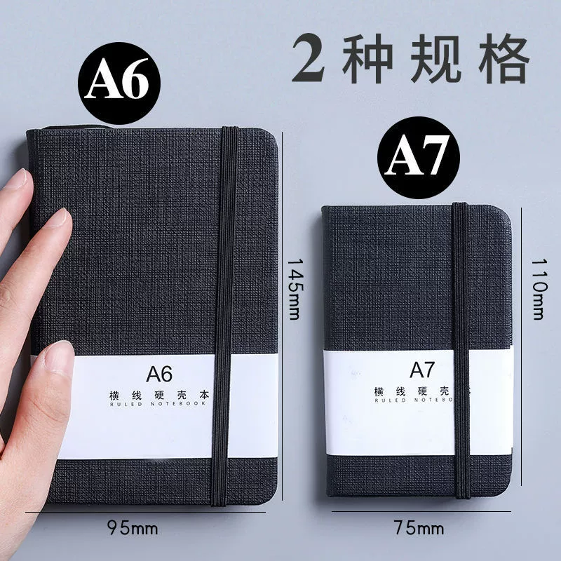 Portable Pocket Notebook A6/A7, Elastic Band Closure, Multi-Color Covers