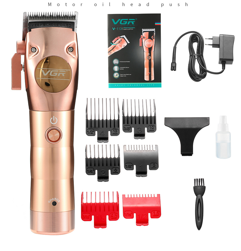 Cortapelo eléctrico profesional de metal recargable para afeitar_voghion.com