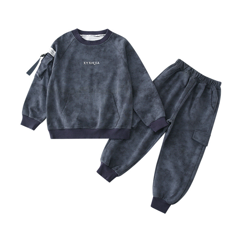 Children's clothing, sports suit 2024 new style, mid size children's spring and autumn styles, handsome boys' tie dye_voghion.com